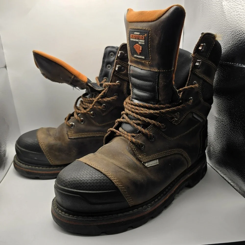 Herman Survivors Professional Series Waterproof Steel Toe Work Boots Men's 9.5